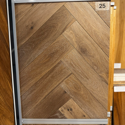 Kensington Engineered Real Wood Herringbone Oak Smoked Grey Brushed Oiled